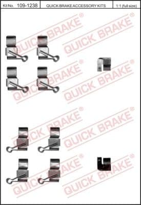 Accessory Kit, disc brake pad 109-1238