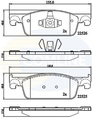 Brake pads front CBP02316