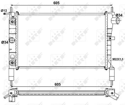 Radiator, engine cooling 53036