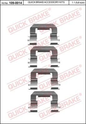 Brake pads accessory kit 109-0014