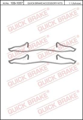 Accessory Kit, disc brake pad 109-1057