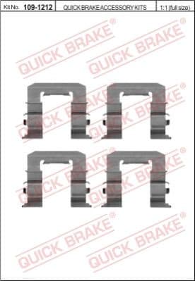 Accessory Kit, disc brake pad 109-1212