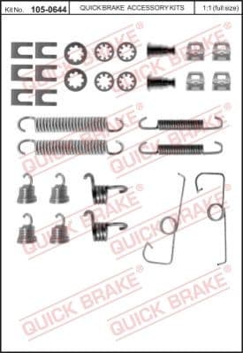 Accessory Kit, brake shoes 105-0644