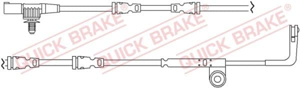 Warning Contact, brake pad wear WS0261A