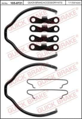 Accessory Kit, parking brake shoes 105-0721