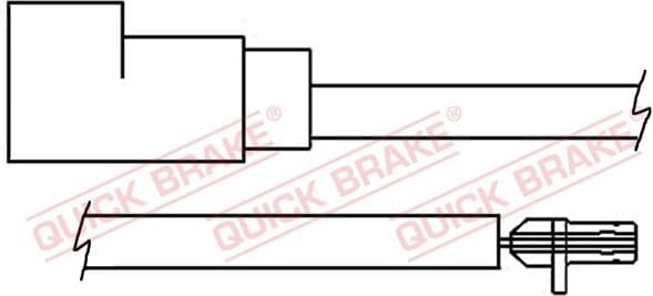 Warning Contact, brake pad wear WS0258A