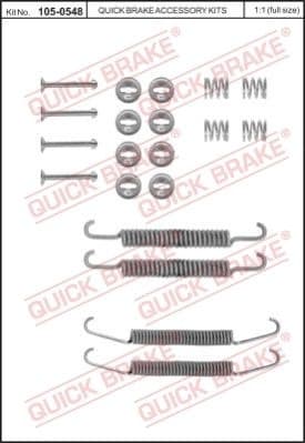 Accessory Kit, brake shoes 105-0548