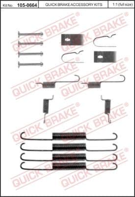 Accessory Kit, brake shoes 105-0664