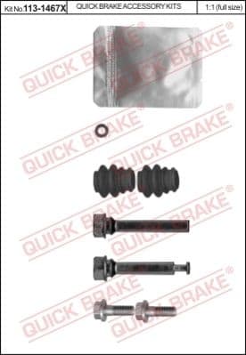 Guide Sleeve Kit, brake caliper 113-1467X