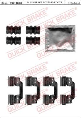 Accessory Kit, disc brake pad 109-1858