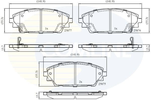 Brake pads front CBP32242
