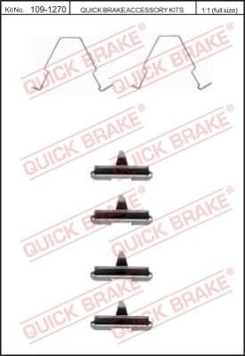 Accessory Kit, disc brake pad 109-1270
