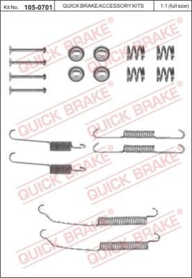 Brake shoes accessory kit 1050701