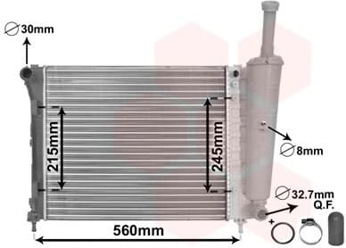 Radiator, engine cooling *** IR PLUS *** 17002345