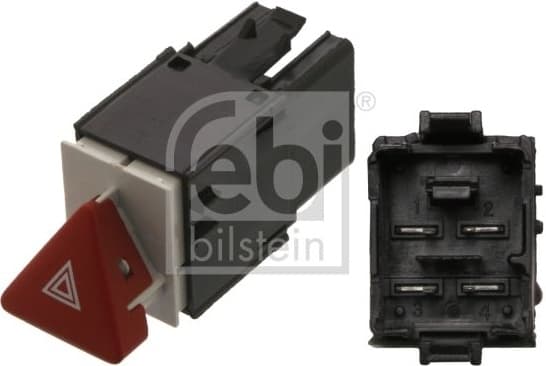 Hazard Warning Light Switch febi Plus 38625