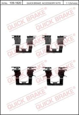 Accessory Kit, disc brake pad 109-1620