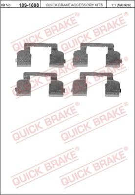 Accessory Kit, disc brake pad 109-1698