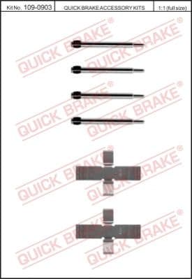 Accessory Kit, disc brake pad 109-0903