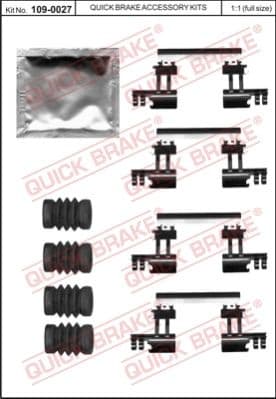 Brake pads accessory kit 109-0027