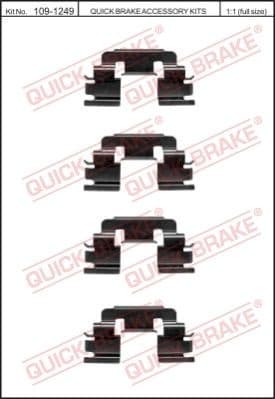 Accessory Kit, disc brake pad 109-1249