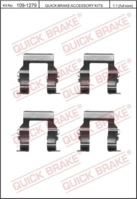 Accessory Kit, disc brake pad 109-1279