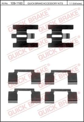 Accessory Kit, disc brake pad 109-1160