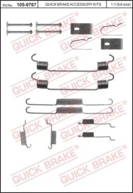 Accessory Kit, brake shoes 105-0767