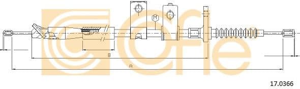 Cable Pull, parking brake 17.0366
