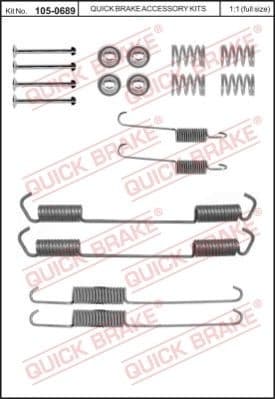 Accessory Kit, brake shoes 105-0689
