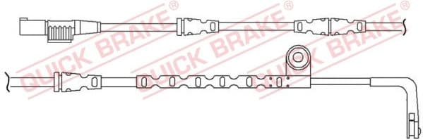 Warning Contact, brake pad wear WS0260A