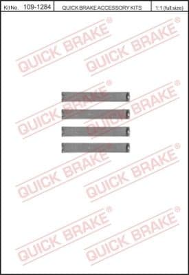 Accessory Kit, disc brake pad 109-1284