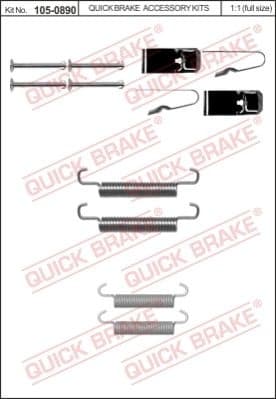 Brake shoes accessory kit 105-0890