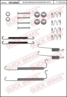 Accessory Kit, brake shoes 105-0628