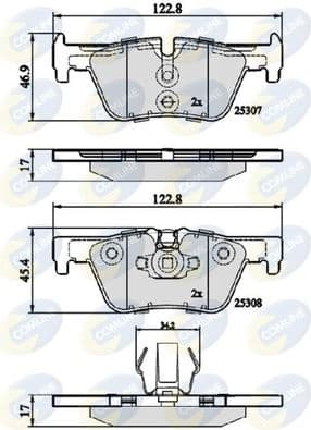 Brake pads rear CBP02131