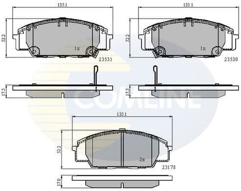 Brake pads front CBP3947