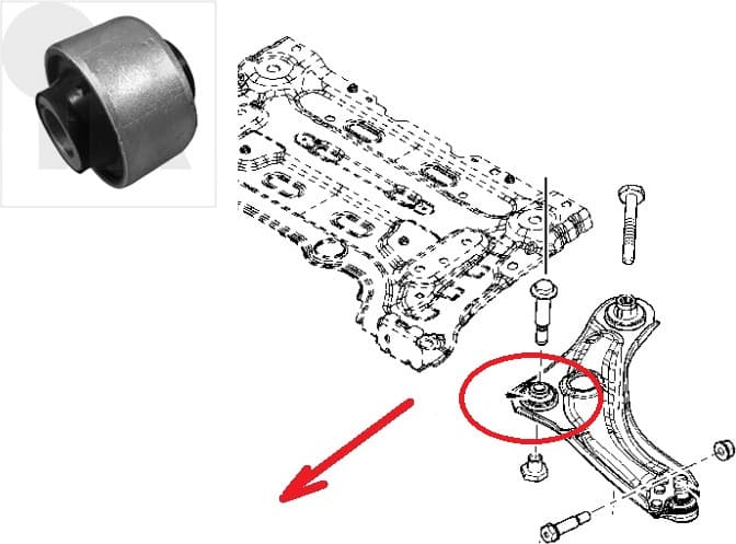 Silentblock front axle 87-10406