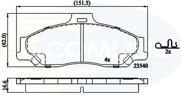 Brake pads front CBP31245