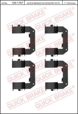 Accessory Kit, disc brake pad 109-1767