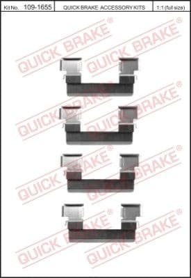 Accessory Kit, disc brake pad 109-1655