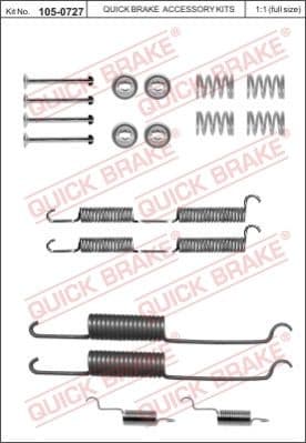 Accessory Kit, brake shoes 105-0727