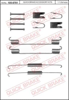 Accessory Kit, brake shoes 105-0781