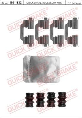 Accessory Kit, disc brake pad 109-1832