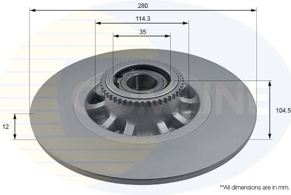 Brake disc with bearing ADC1164