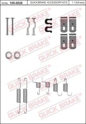 Accessory Kit, parking brake shoes 105-0028