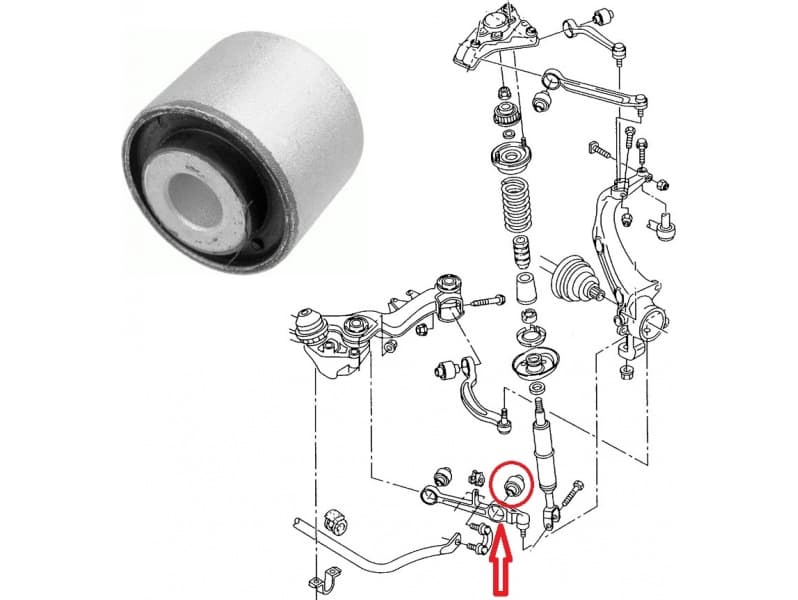 Silentblock front axle 36688 01