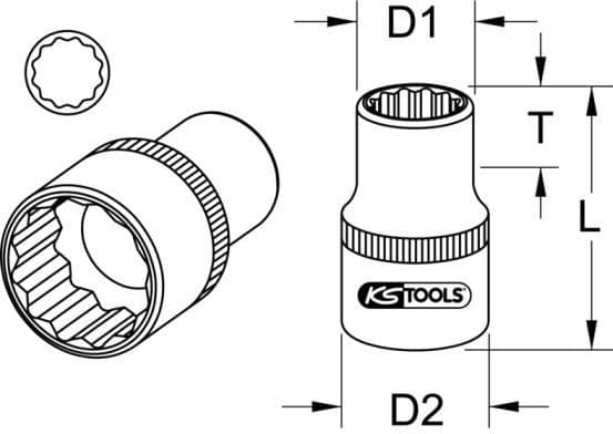 Socket Wrench Insert 911.3993 - image 2