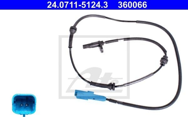 Sensor, wheel speed 24.0711-5124.3