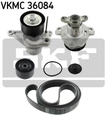 Water Pump + V-ribbed Belt Kit VKMC36084