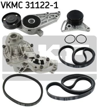 Water Pump + V-ribbed Belt Kit VKMC311221