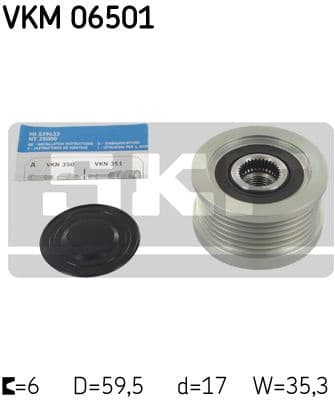 Alternator Freewheel Clutch VKM06501